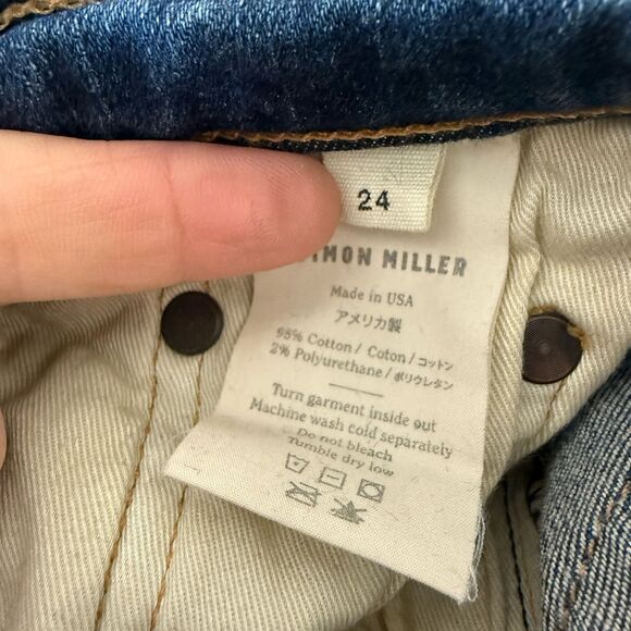 Simon Miller Womens Distressed Denim Jeans Size 24 Toyah Slim Boyfriend USA - Picture 8 of 10